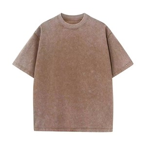 T-shirt Homme Oversize 100% Coton Lavé à l'Acide de Haute Qualité, T-shirt Vintage Personnalisé Effet Délavé à la Pierre - Product Image 3