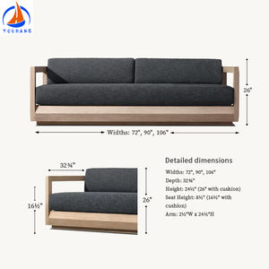 Meubles de jardin d'extérieur de luxe Chaises d'angle en bois de teck Pattaya Ovale 4 places Thaïlande 2 ensembles de jardin Patio - Product Image 2