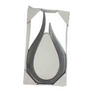 Plateau miroir en plastique Art Déco de luxe fait main avec poignées, style antique européen blanc et or, pour décoration de table de mariage et de fête, vente en gros