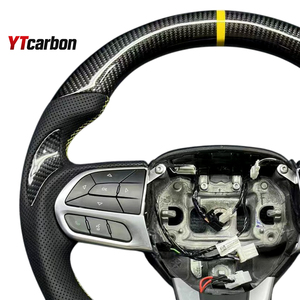 Volant de direction en cuir et fibre de carbone véritable personnalisé style racing YTcarbon pour <span class=keywords><strong>Chrysler</strong></span> <span class=keywords><strong>200</strong></span> SRT 15+ - Pièces automobiles et accessoires - Product Image 6