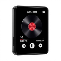 Lecteur MP3/Haut-parleur Bluetooth en plastique avec écran tactile haute définition de 2,4 pouces, 16 Go, son stéréo sans perte, radio, enregistreur, Android