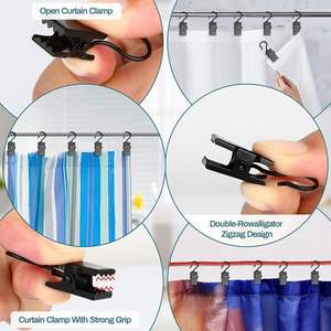 Crochets de rideau en métal modernes de haute qualité, faciles à suspendre, <span class=keywords><strong>pinces</strong></span> pour tringles à <span class=keywords><strong>rideaux</strong></span> pour une utilisation pratique, accessoires pour tringles à <span class=keywords><strong>rideaux</strong></span> et rails - Product Image 5