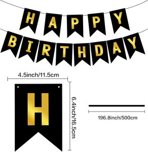 Bannière d'anniversaire en forme de queue de poisson tendance, en papier bronzé, imperméable, pour décorations de fête Joyeux Anniversaire - Vente en gros usine - Product Image 2