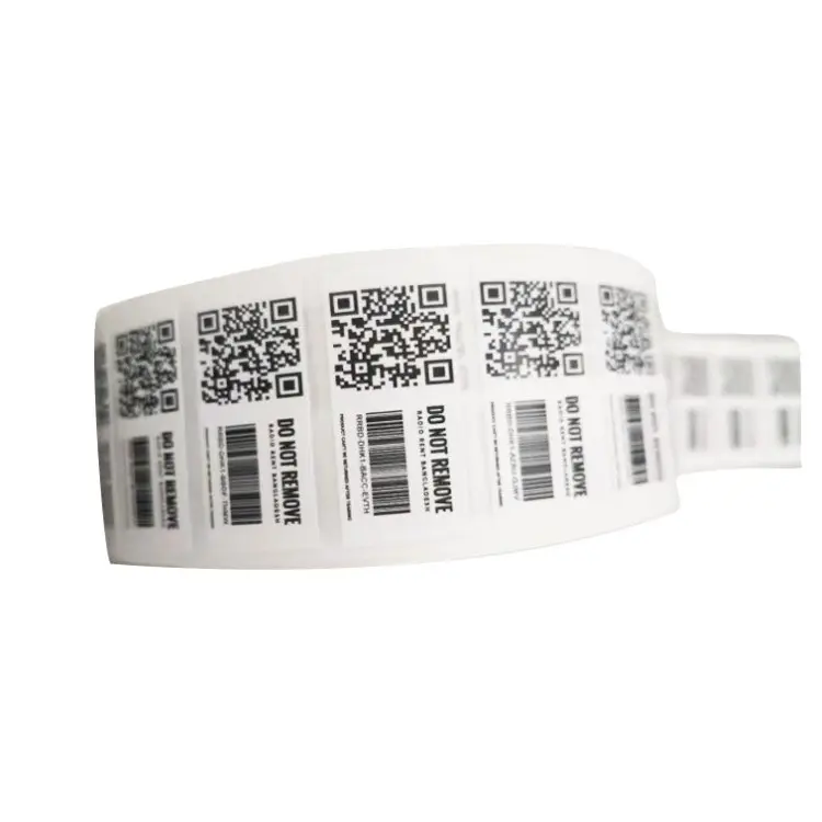 공장 가격 사용자 정의 방수 가변 QR 코드 스티커 상업 연속 바코드 자산 라벨 배송 라벨