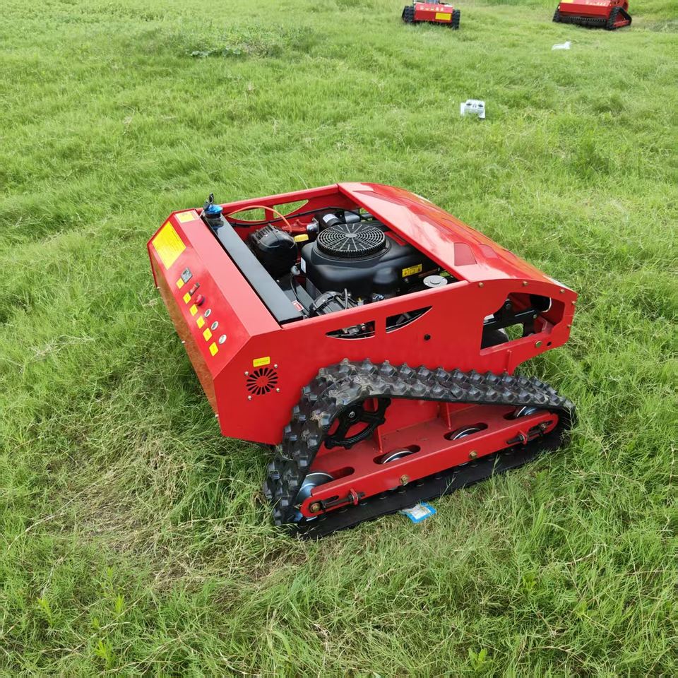 220V Tracked Robot Lawn Mower Remote Control Lawn Mowing Machine 1260mm ...