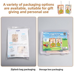 Trẻ em 200m không dây máy nhắn tin đồ chơi tiên tiến tự làm công nghệ gỗ 200m Walkie-Talkie thí nghiệm khoa học Bộ Khoa Học nhỏ - Product Image 5