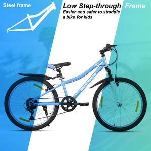 For Neutral High Carbon Steel Mountain Bike 7 Speed Rear Derailleur <strong>Microshift</strong> Shifter V-Brake 85% SKD Fork Suspension 24" - Product Image 2