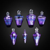 UDIXI Dés multifaces personnalisés à bords tranchants Rpg Dragon et Donjon Ensemble de dés en résine pour bouteilles de médicaments magiques faites à la main