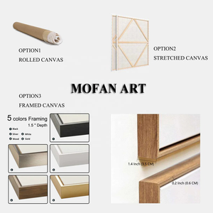 Wabi Sabi màu be trắng trừu tượng sơn trang trí nhà bức tranh tối giản màu đen trắng đương đại vải dòng nghệ thuật sơn dầu - Product Image 5