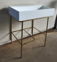 Table Centrale en Acier Inoxydable Cadre Métallique Table Basse Table de Présentation Géante Banc d'Entrée Console Luxueux Laiton Satiné Tendance Victorienne