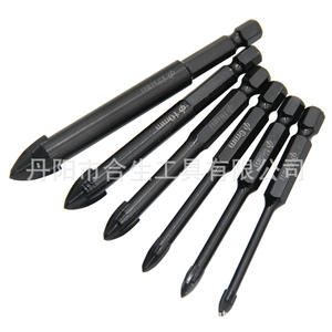 Mr <b>Drill</b> 6pc Black Hex Shank Phillips <b>Drill</b> <b>Bits</b> 4-12mm Metric Jobbers Length For Glass Ceramic Tile Wall Drilling - Product Image 5