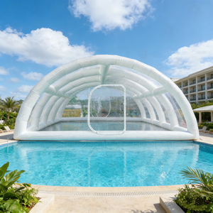 Couverture de <span class=keywords><strong>piscine</strong></span> gonflable transparente en PVC personnalisée, tente de <span class=keywords><strong>piscine</strong></span> gonflable, dôme étanche pour <span class=keywords><strong>piscine</strong></span> enterrée - Product Image 2
