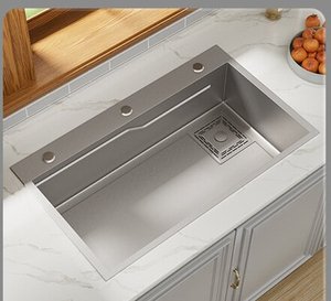 304 Stainless Steel Kitchen Handmade Nano Double <b>Step</b> Sink Set Vegetable Washing Basin Dish Washing Sink - Product Image 4