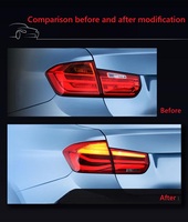 Feux arrière rouges modifiés pour BMW Série 3 F30 F35 2013-2019, avec clignotants dynamiques à LED, ensemble de feux arrière de voiture