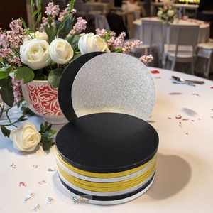 Sunshine Wholesale : Outils de pâtisserie très demandés, Plateau à gâteau en carton doré et argenté personnalisé, Tambour à gâteau réutilisable - Product Image 5