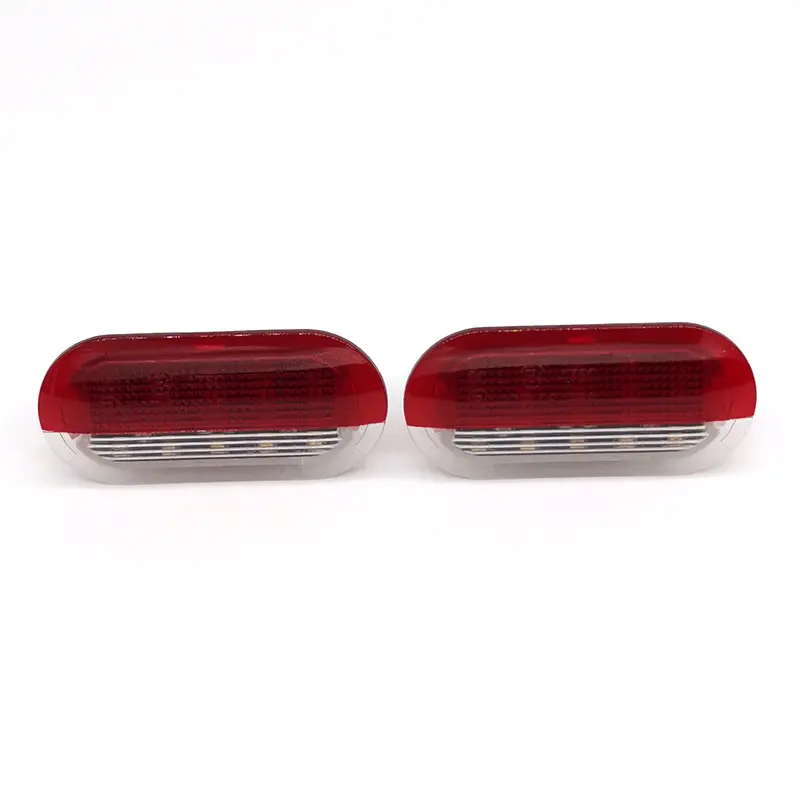 LED kapı kartı Puddle işık için kırmızı & beyaz VW Beetle Bora Jetta Mk4 Golf 3 4 Polo 9N Sharan touran Vento araba aksesuarları