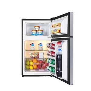 Smad 3.3cuft 110V <b>Mini</b> Double Door Refrigerator With Top Freezer Refrigerator With Top Freezer - Product Image 1
