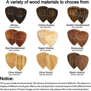 Venta al por mayor piedra guitarra púa madera <span class=keywords><strong>Marple</strong></span> 2,5mm logotipo personalizado accesorios regalo embalaje personalizado - Product Image 5