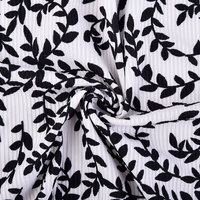 Vente en gros de tissus en soie glacée respirante tricotée sur mesure 1*1 côtes 95 polyester 5 élasthanne imprimés pour vêtements