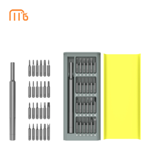 Kit de tournevis magnétique multifonction à manche en acier de 24 pièces avec options OEM de qualité DIY pour la réparation d'ordinateurs domestiques - Product Image 4
