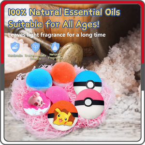 ชุดของขวัญบาธบอมบ์สำหรับเด็กจากธรรมชาติ พร้อมของเล่นเซอร์ไพรส์ข้างใน บาธบอมบ์สปาฟิซซี่ทำมือสำหรับเด็กหญิงและเด็กชาย - Product Image 2