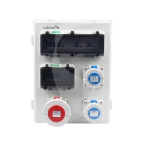 16A 2P+E 230V Socket Box with Plug