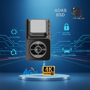 กล้องติดรถยนต์ 4G IPS พร้อม GPS WiFi เลนส์คู่ บันทึกวิดีโอหน้า/หลัง ความละเอียด 4K+1K มองเห็นในเวลากลางคืน กล้องบันทึกภาพแบบกล่องดำ ขายดี - Product Image 1