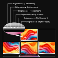 OEM 14 pulgadas 1920*1200 FHD 60HZ LED portátil pantalla portátil extensor Quad Triple LCD Monitor con bolsa