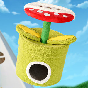 Flower <b>Cat</b> Nest House Warm Fully Enclosed with Sisal <b>Scratching</b> <b>Post</b> All-in-one Soft Breathable Pet Kennel Villa <b>Cat</b> <b>Tree</b> Tower - Product Image 5