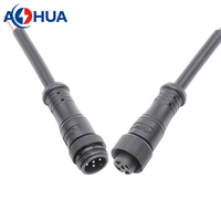 كابل تمديد مخصص للسيارات 22-24 AWG، موصل ذكر إلى أنثى، مقاوم للماء، 5 سنون، نوع معدني، تشكيل الأسلاك