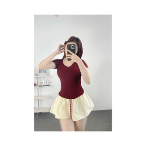 Falda Elástica de Alta Calidad para Mujer con Cordón Ajustable – Falda Corta Casual con Corte Acampanado, Varios Tamaños, Estilo Coreano, Muestra Gratis - Product Image 4