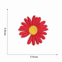 À la mode transfert de chaleur broderie petite fleur patchs fer sur marguerite fleur brodé Patch pour chapeau vêtements enfants fille bricolage