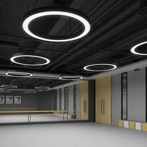 Atacado de fábrica designer único escritório sistemas de iluminação linear pingente luz led