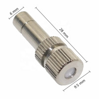 Boquilla de pulverización atomizadora de cobre de alta presión de conexión rápida para humidificación, eliminación de polvo y pulverización de plántulas, 28mm, plateada, para patio