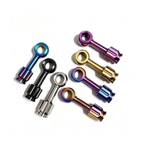Konektor Crimp Titanium Alloy Custom Pabrik FOXTI AN3 Modifikasi Selang Rem Motor Baja Kelas 10.9
