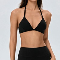 Soutien-gorge de sport à col halter, dos réglable, rembourrage amovible, respirant, séchage rapide, idéal pour le yoga, la danse et la gym