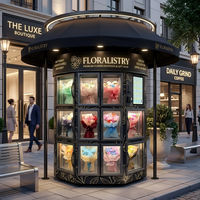 Distributeur automatique de fleurs réfrigéré JOYVEND avec vitrine chauffée anti-buée, capacité de 11 pièces, écran tactile et carte SDK