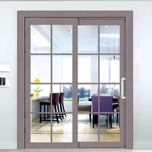 Hiện đại ngoài trời bên ngoài hai Bảng điều khiển nhôm PD/PT đôi lá gấp Swing cửa hoàn thành phía trước nhập cửa trượt trang trí - Product Image 2