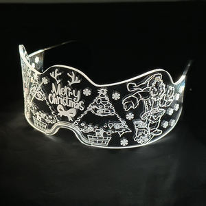 2026 חג המולד משקפיים זוהרים זוהר בחושך צבעוני ומסביב משקפיים חג המולד קישוט למבוגרים שנה חדשה מתנה אביזרי אביזרי - Product Image 4