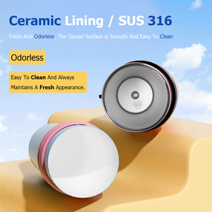 Mug à <span class=keywords><strong>café</strong></span> personnalisé en acier inoxydable avec couvercle, doublure en <span class=keywords><strong>céramique</strong></span>, thermos, <span class=keywords><strong>peinture</strong></span> spéciale - Product Image 5