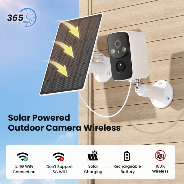 AVstart Wireless 3MP MINI WIFI Network Camera Outdoor Security Solar Cameras Indoor Solar Camera Battery Powered Camera