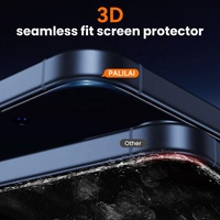 Protection d'écran en verre trempé 3D anti-explosion 0,23 mm avec confidentialité pour iPhone 15 16 17 Pro Max, installation facile avec cadre