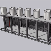 Poubelles souterraines, Poubelle souterraine grande capacité, Conteneur de déchets à levage, Conteneur de déchets souterrain