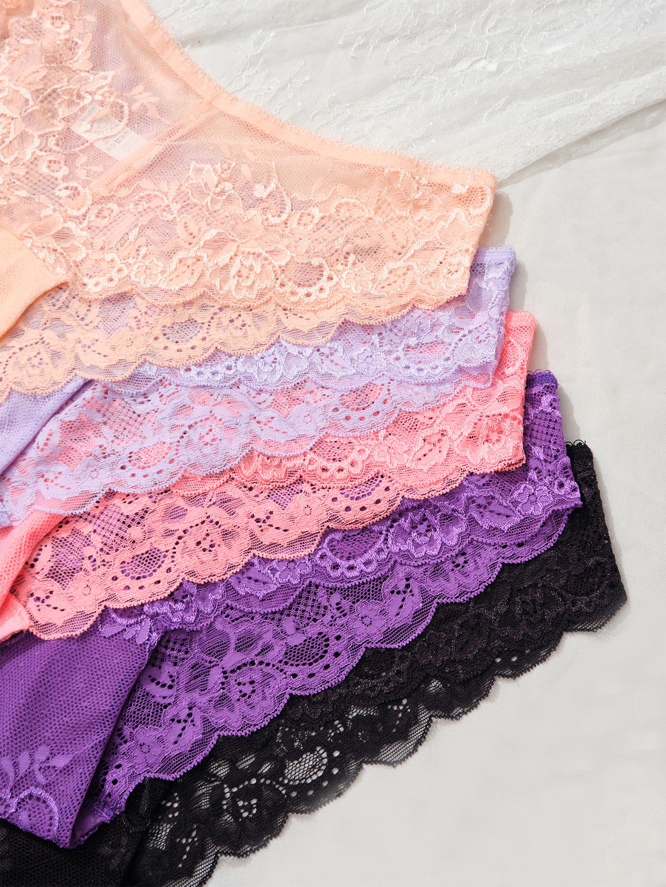 Wholesale New Design Multi-colors Women Lace Sexy Lingerie 5 Colors Cotton Crotch Women's Underwear