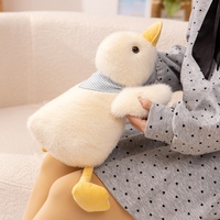 Vente en gros de peluches personnalisées de la marque MEIWEN, canard couché mignon, super doux, imprimé par transfert thermique, rembourrage en coton PP, cadeaux pour enfants