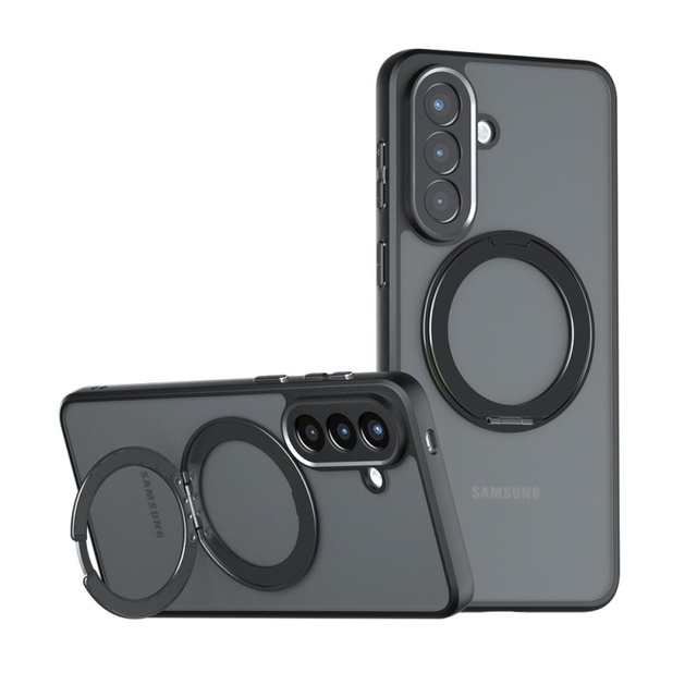 Magnetic Clear Matte Metal 360 Degree Rotating Stand Case for Samsung A57 A56 A55 A54 A37 A36 A35 A34 A27 A26 A25 A24 A17 A16