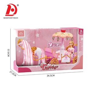 HUADA 2023 Children Battery Operated <strong>Toy</strong> Kids Electric Princess Pink Royal <strong>Horse</strong> <strong>Carriages</strong> <strong>Toy</strong> for Dolls - Product Image 6