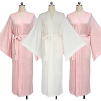 Peignoirs longs en modal personnalisés pour femmes, style kimono, confortables, couleur unie, doux, pour le sommeil et le spa, manches larges, vente en gros OEM