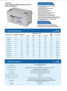 Batterie de stockage 12V 250Ah sans entretien, batteries au plomb-acide scellées pour alimentation UPS en ligne et systèmes de télécommunications pour salles informatiques - Product Image 2