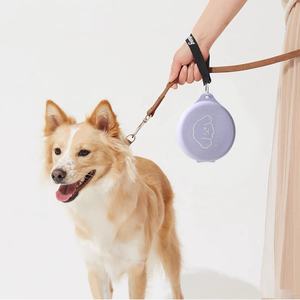 Bol de voyage pliable 2 en 1 en silicone à double couche pour chien, pour nourriture et eau, pour la randonnée en plein air - Product Image 3